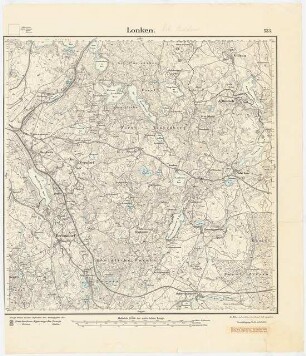 Messtischkarte von Bütow Zum Projekt gehörend: Hermann Jansen: Messtischkarte, Teilblatt 533 (Lonken) 1:25000