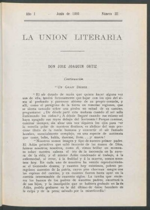Don José Joaquín Ortiz - Continuación