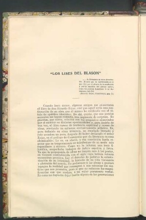 "Los lises del blasón"
