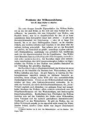 Probleme der Willenserziehung : (Schluß)