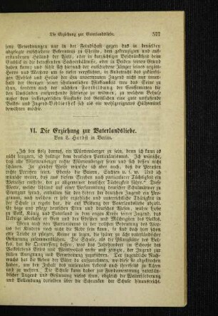 ¬Die¬ Erziehung zur Vaterlandsliebe
