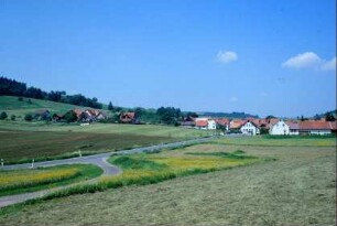 Blick zum Ort und Straße