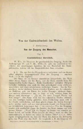 Sterilität des Weibes