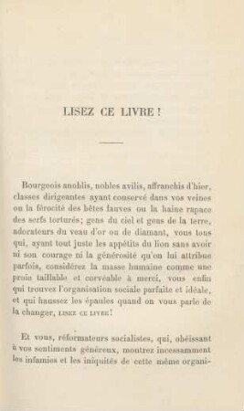 Lisez Ce Livre!