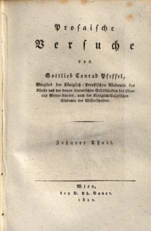 Prosaische Versuche, 10