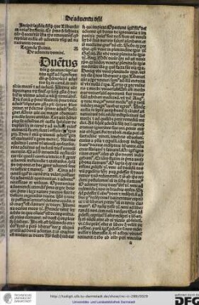 Incipit legenda sanctorum que Lombardica nominatur hystoria. Et primo de festivitatibus que occurrunt infra tempus renovationis quod representat ecclesia ab adventu usque ad nativitatem domini.