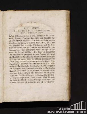 Zweites Kapitel. Von den Säulen-Ordnungen überhaupt und ihren vornehmsten Theilen.