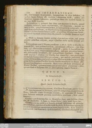 Sectio I. Qualis fuerit Scientia Christi.