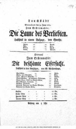 Die Laune des Verliebten