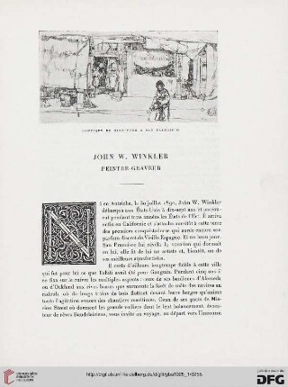 5. Pér. 11.1925: John W. Winkler : peintre-graveur