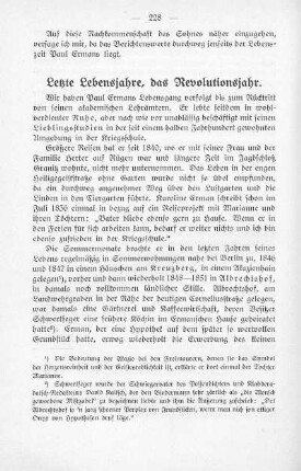 Letzte Lebensjahre, das Revolutionsjahr