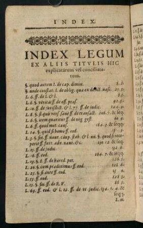 608-613, Index legum ex aliis titulus hic explicatarum vel conciliatarum