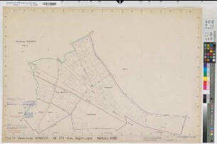 Burbach (Burbach), Flurbereinigung Burbach, Zuteilungskarte (n.d.Neumessung) Flur14