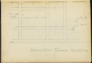 Rathaus, Lüneburg: Detail Wandvertäfelung Kürkammer (aus: Skizzen- und Fotoalbum 1)
