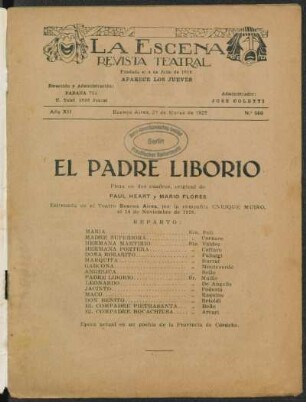 El padre Liborio : pieza en dos cuadros