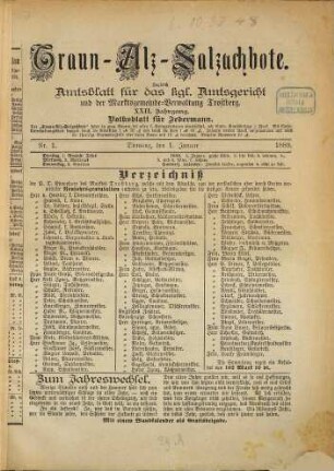 Traun-Alz-Salzachbote : Volksblatt für jedermann ; Amtsblatt der Marktgemeinde-Verwaltung Trostberg. 22. 1889