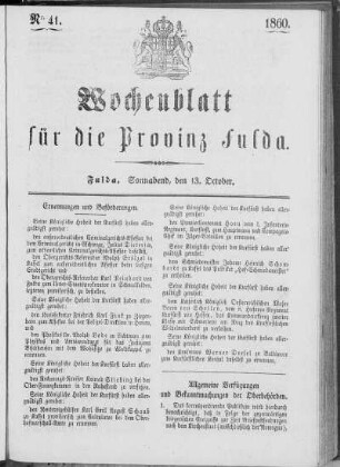 Nr. 41, Ausgabe vom 13. Oktober 1860