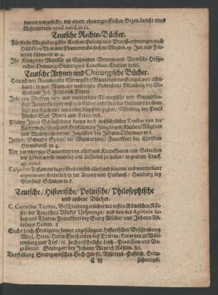 Teutsche Artzney und Chirurgische Bücher.