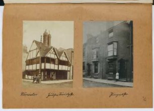 Häuschen Trinity Street, Worcester. Wohnhaus, Worcester: Ansichten (aus: Skizzen- und Fotoalbum 26)