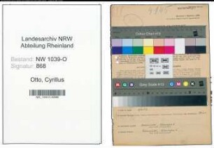 Entnazifizierung Cyrillus Otto , geb. 26.02.1899 ()
