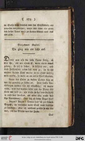 Dreizehntes Kapitel: Da ging mir ein Licht auf