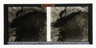 Abbaustoß in einem Weitungsbau aus dem 18 Jahrhundert bei Fischbach, Hessen