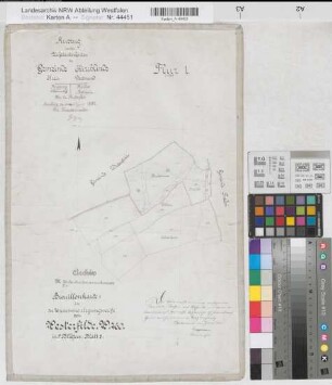 Westerfilde (Dortmund), Zusammenlegung Westerfilde, Bl. 5 Brouillonkarte Kirchlinde Flur 1
