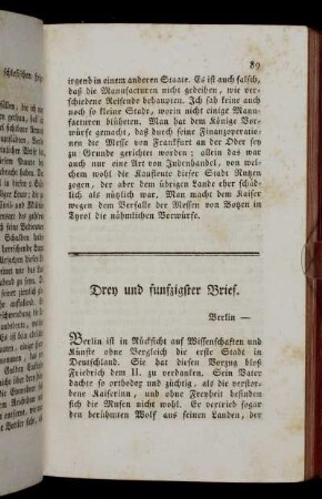 Drey und funfzigster Brief. Berlin