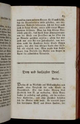 Drey und funfzigster Brief. Berlin