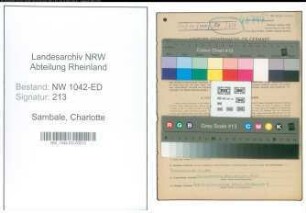 Entnazifizierung Charlotte Sambale , geb. 24.09.1904 (Lehrerin)