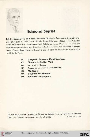 Edmond Sigrist (Nr. 44-50)