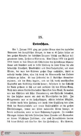 IX. Totenschau