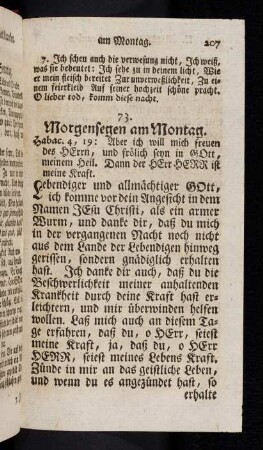 207-212, Am Montag