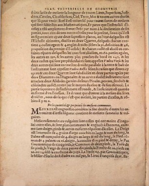 La Pratique universelle de Géometrie