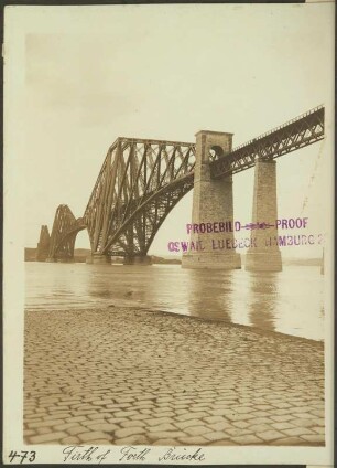 Edinburgh, Schottland. Forth-Bridge (1883-1890; J. Fowler, B. Baker) über den Firth-of-Forth