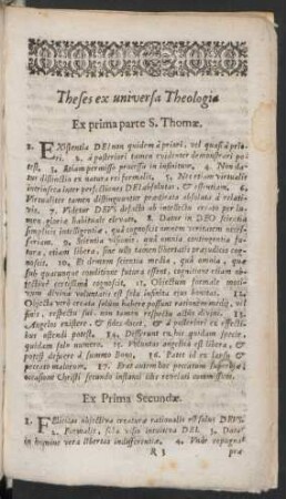 Theses ex universa Theologia