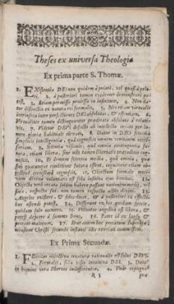 Theses ex universa Theologia