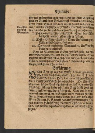 Erklärung. Erster Theil. [1. Deß Creutzes Nothwendigkeit.]