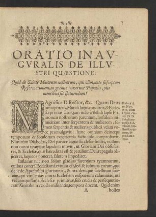 Oratio Inauguralis De Illustri Quaestione ...