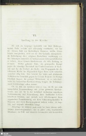 VI. Stellung in der Kirche