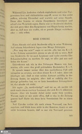 Böse Unruhe