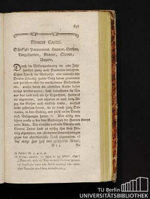 Neuntes Capitel. Schicksale Pannoniens. Hunnen, Gothen, Langobarden, Avaren, Slaven, Ungarn