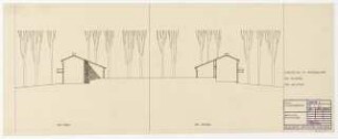 Wohnhaus Mildenberger, Hochberg: Ansichten Süden und Norden 1:100
