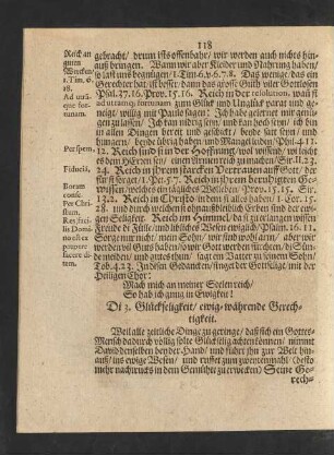 Die 3. Glückseligkeit/ ewig-währende Gerechtigkeit.