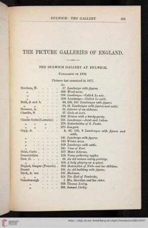 The picture galleries of England