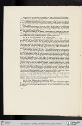 Mr. B. P. Stephenson in the New York Evening Post