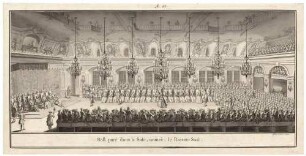 Zeremonienball im Riesensaal des Dresdener Schlosses 1719