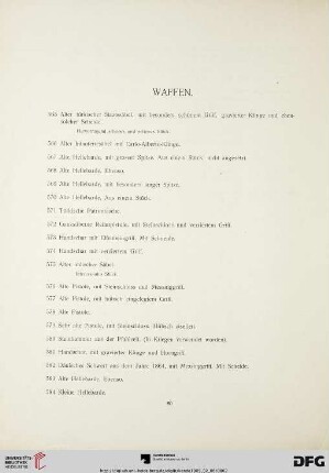 Waffen (Nr. 565-603)