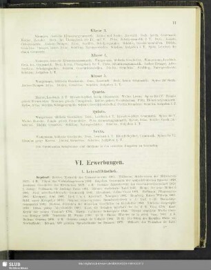 VI. [IV.] Erwerbungen