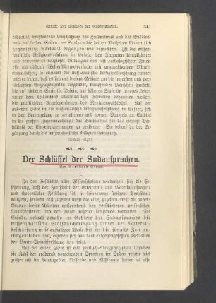 Der Schlüssel der Sudansprachen
